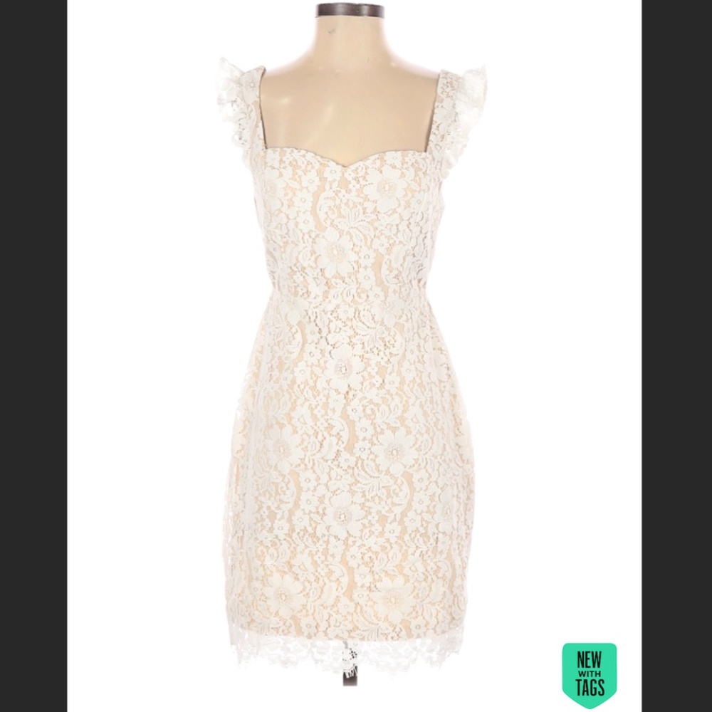 AaKaa Ivory Cocktail Dress